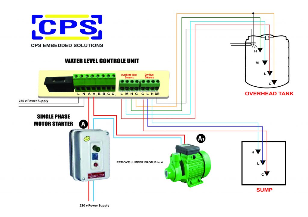 automatic water level controller wiring diagram