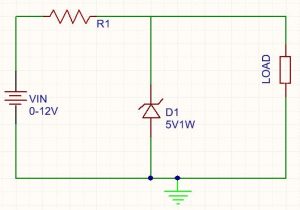 circuit diagram for zener voltage regulator